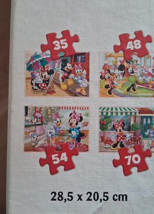 Пазли для дівчинки disney minnie mouse 4 в 1 3