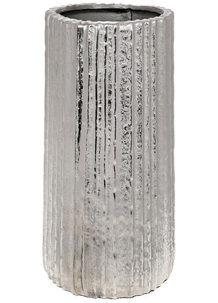 Ku декоративная ваза metaldecor universal fit из алюминия 22 см серебряная для цветов и подарков насто uni2l_k