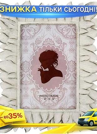 Ku фоторамка montacute flowers universal fit для фото 10х15см белый антик декор для интерьера рамка дл uni2l_k