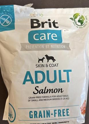 Корм для собак brit care adult salmon grain-free