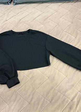 Кофта женская укороченная черная 8