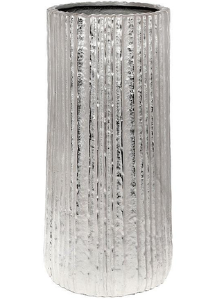 Ku декоративная ваза metaldecor universal fit из алюминия серебряная для цветов и подарков настольная uni2l_k
