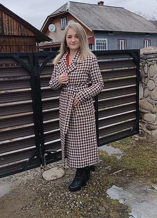 Плащ жіночий осінній у клітинку