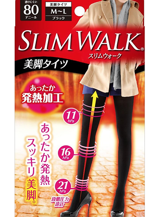 Компресійні колготки з термоефектом slimwalk 80 den (розмір m-l)