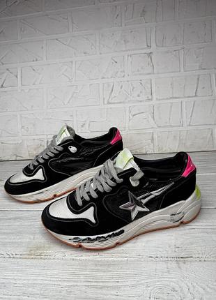 Крутые модные кроссовки сникерсы golden goose running leather trainers ggdb