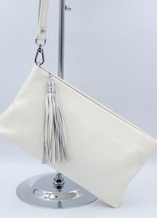 Сумка жіноча шкіряна polina &amp; eiterou q5945p white