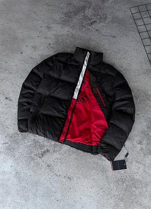 Куртка зимова чоловіча tommy hilfiger, чорна, холлофайбер, розміри s-xxl