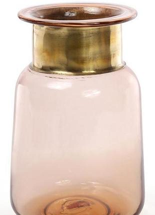 Ku ваза для цветов universal fit ancient glass настольная янтарное стекло ø13 см высота 20 см декор дл uni2l_k