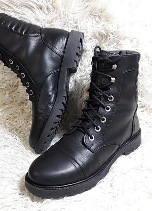 Кожаные демисезонные ботинки shoe colate, 39 размер