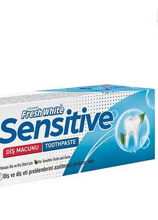 Зубная паста fresh white sensitive для чувствительных зубов 90 г