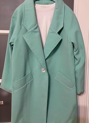 Жіноче пальто max mara м'ятного кольору