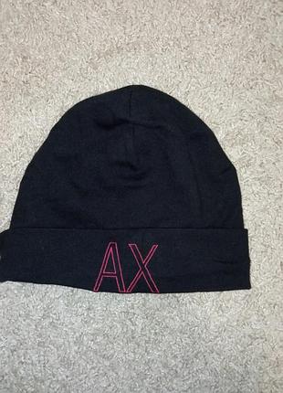 Шапка унісекс armani exchange біні чорна