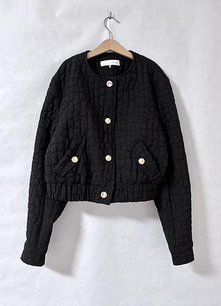 Стеганая фактурная куртка zara, свежие коллекции
