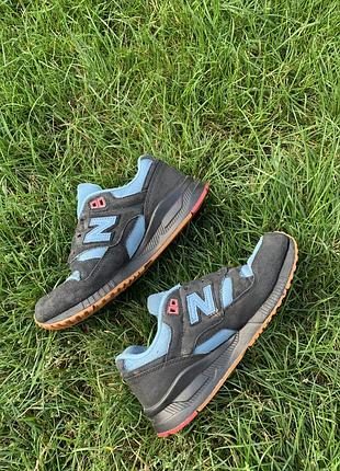 Кросівки new balance, розмір 38, чорні/блакитні, з дефектом
