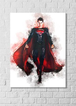 Superman на холсте картина друкованая супермен холст марвел подарок детям постер на стену оригинальный подарок m:40x60