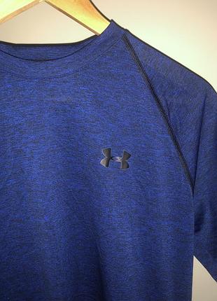 Спортивна футболка чоловіча under armour heatgear компресійна синя m