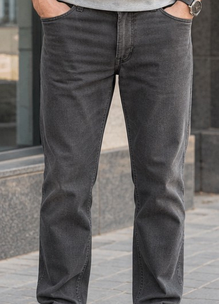 Мужские темно-серые брюки brax feel good style cooper regular в мелкий фактурный узор (w36 l32, 52 / l–xl)