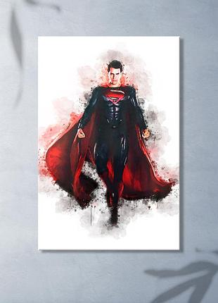 Superman на холсте картина друкованая супермен холст марвел подарок детям постер на стену оригинальный подарок l:60x80