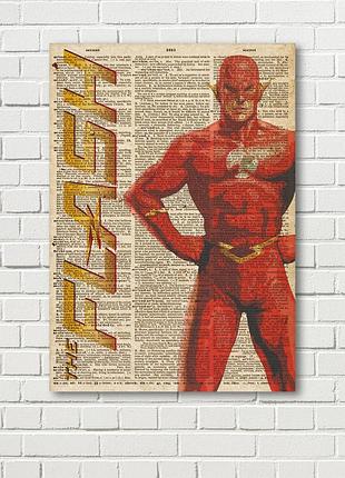Флеш плакат постер флеш холст плакат постер flash материал холст газетный фон печать героев на холсте холст m: 40x60