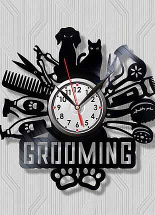 Годинник grooming грумінг годинник тваринний годинник різні породи собак чорні собаки багато собак ручна собака салон