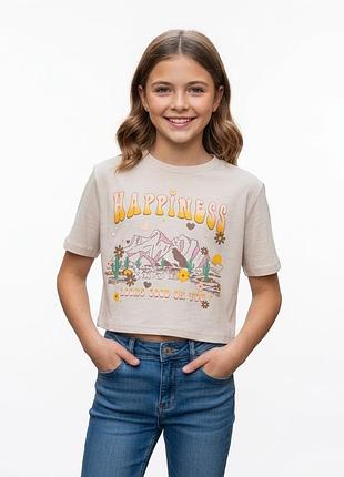 ​☀️🌵 солнечная детская футболка "happiness looks good on you" в стиле boho/retro! 🌵☀️