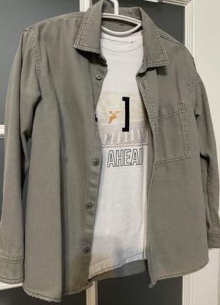 Сорочка zara джинсова сіра