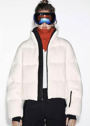 Пуховик зі штучної овчини heiq xreflex™ recco® technology ski collection  , білий пуховик zara ski collection, 8073/047/712