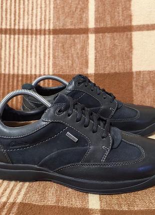 Мужские кожаные туфли с мембраной clarks gore-tex