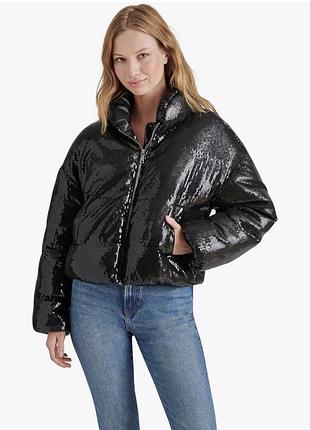 Стильна блискуча куртка-пуховик steve madden stratton jacket (оригінал) 6