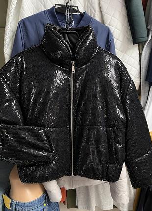 Стильна блискуча куртка-пуховик steve madden stratton jacket (оригінал)