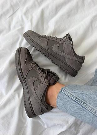 Кросівки жіночі nike sb dunk коричневі замшеві, розміри 36-39