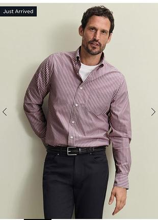 Сорочка чоловіча m&s blue harbour oxford weave у смужку