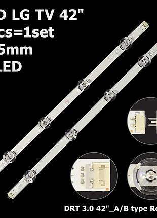 Led підсвітка lg tv 42" 825mm innotek drt 3.0 42" a type rev0.1/ drt 3.0 42" b type 8шт. (велика лінза)