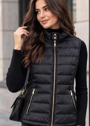 Жилетка zara, натуральний пух, р. xs