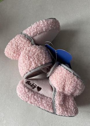 Пінетки дитячі baby рожеві 12 см