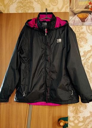 Вітровка жіноча karrimor чорна з рожевим, розмір 54-56