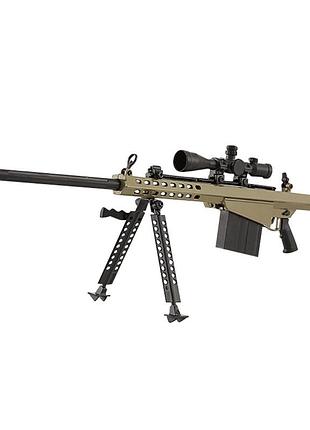 Мініатюрна металева модель снайперська гвинтівка barrett goat guns колекційний сувенір з повним розбиранням, рухливими деталями та