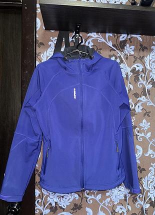 Куртка жіноча softshell з капюшоном, синя