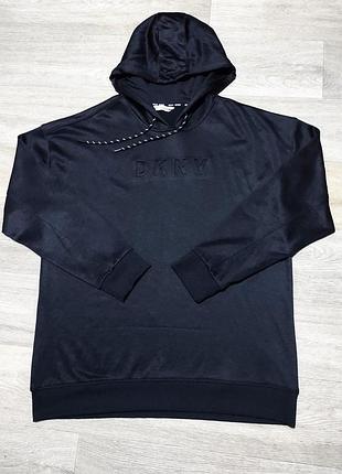 Мужские чёрное худи dkny sport , размер l .
