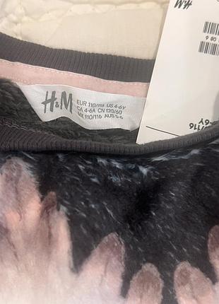 Светр для дівчинки h&m сірий з метеликами 4