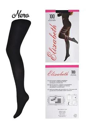 Колготки elizabeth 100 den microfibre nero (чёрный) размер 3