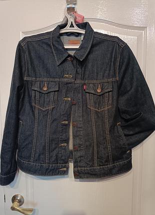 Жіночий піджак levi's джинсовий синій xl