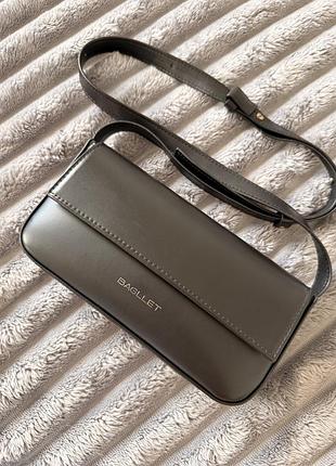 Сумка жіноча bagllet bg105 чорна шкіряна