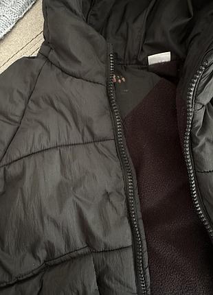 Куртка для дитини zara чорна з капюшоном 7