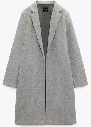 Пальто жіноче zara сіре демісезонне