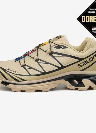 Salomon xt-6 beige black gore-tex