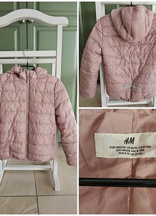 Куртка для дівчинки h&m демісезонна рожева 134/140