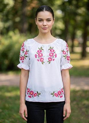 Вишиванка жіноча "яскраві ромашки" bl-0036