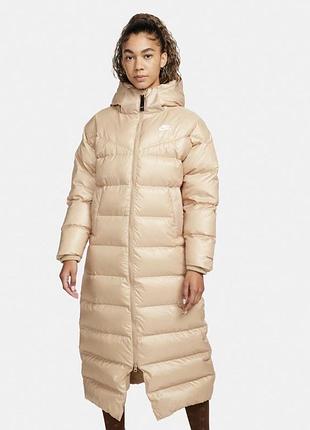 Жіночий пуховик nike tf city бежевий
