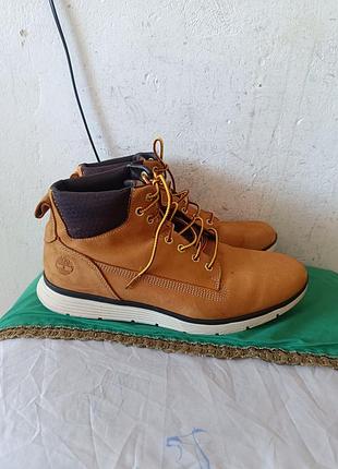 Кожаные ботинки фирмы timberland производство филиппины размер 43,5 стельки 27,5- 28 в хорошем состоянии все целое сроки отправки уточняйте